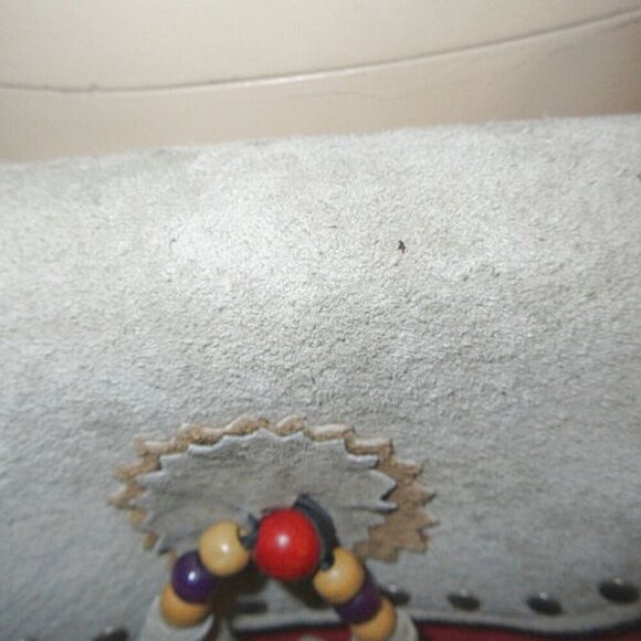 Native American Leather Medicine Bag Purse Beaded Tribal Crossbody Conchos Boho - Picture 3 of 12